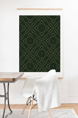 Marta Barragan Camarasa Vintage emerald pattern Art Print And Hanger