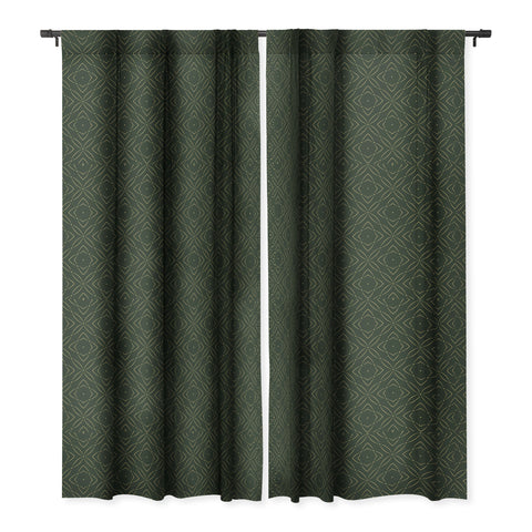 Marta Barragan Camarasa Vintage emerald pattern Blackout Window Curtain