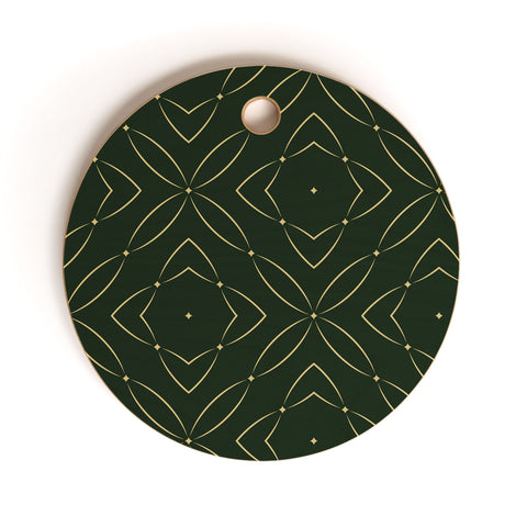 Marta Barragan Camarasa Vintage emerald pattern Cutting Board Round