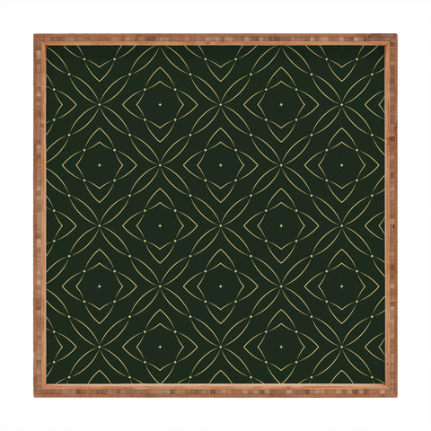 Marta Barragan Camarasa Vintage emerald pattern Square Tray