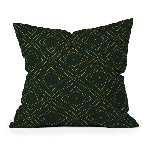 Marta Barragan Camarasa Vintage emerald pattern Throw Pillow