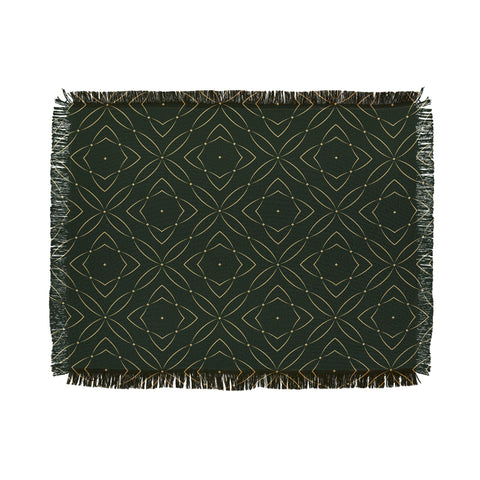 Marta Barragan Camarasa Vintage emerald pattern Throw Blanket