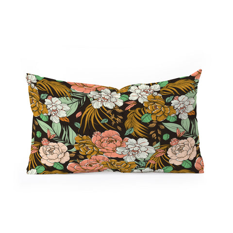 Marta Barragan Camarasa Vintage exotic flowery garden Oblong Throw Pillow
