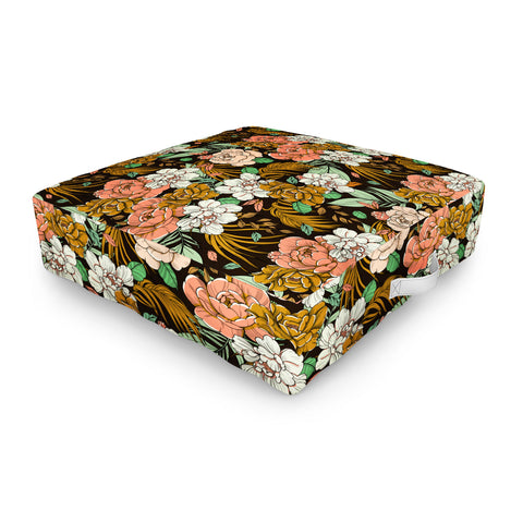 Marta Barragan Camarasa Vintage exotic flowery garden Outdoor Floor Cushion