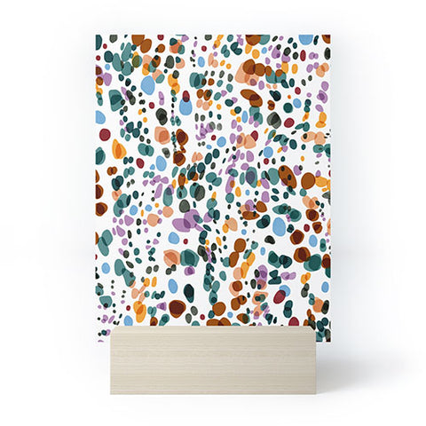 Marta Barragan Camarasa Waves dots colorful Mini Art Print