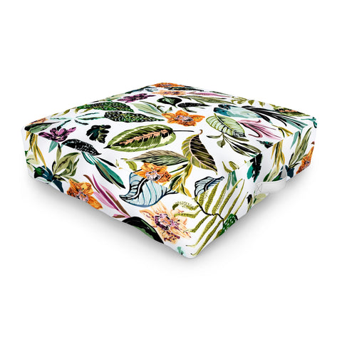 Marta Barragan Camarasa Wild colorful jungle FN5 Outdoor Floor Cushion