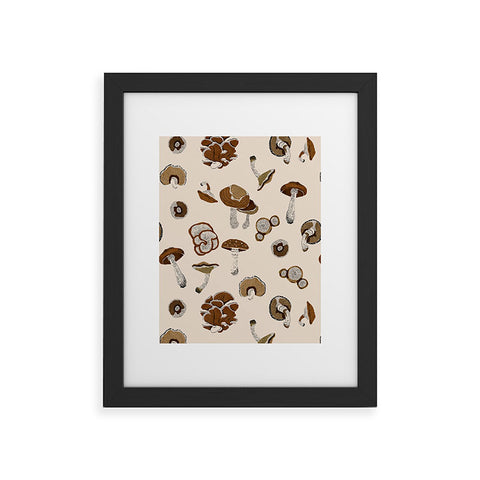 Marta Barragan Camarasa Wild forest mushrooms 2 Framed Art Print