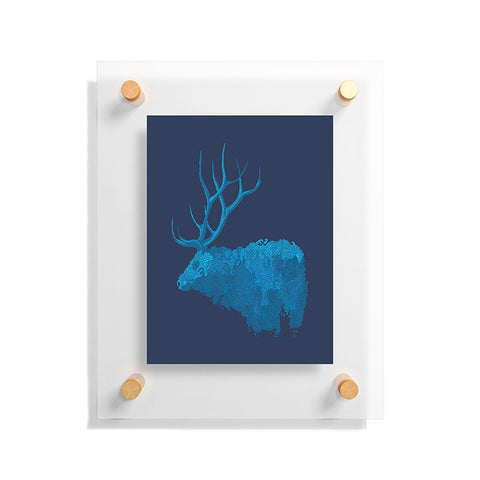 Martin Bunyi Elk Blue Floating Acrylic Print