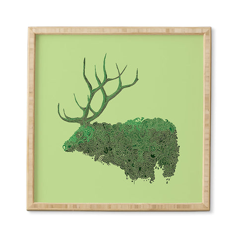 Martin Bunyi Elk Green Framed Wall Art