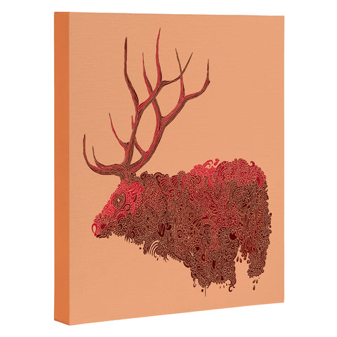 Martin Bunyi Elk Red Art Canvas