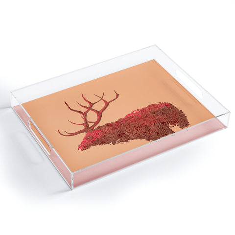 Martin Bunyi Elk Red Acrylic Tray
