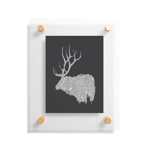 Martin Bunyi Elk White Floating Acrylic Print