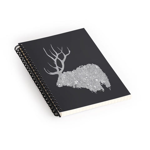 Martin Bunyi Elk White Spiral Notebook