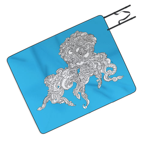 Martin Bunyi Octopus Blue Picnic Blanket