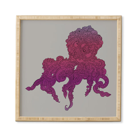 Martin Bunyi Octopus Purple Framed Wall Art