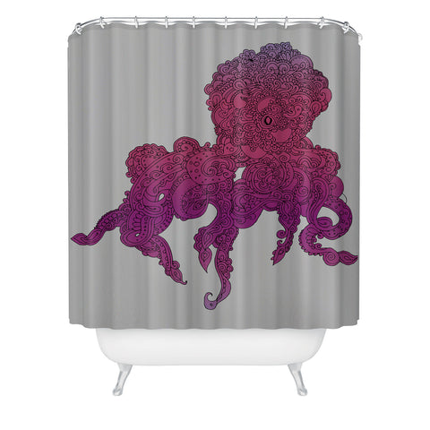 Martin Bunyi Octopus Purple Shower Curtain