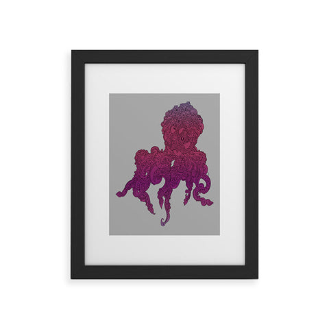 Martin Bunyi Octopus Purple Framed Art Print