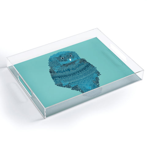 Martin Bunyi Owl Blue Acrylic Tray