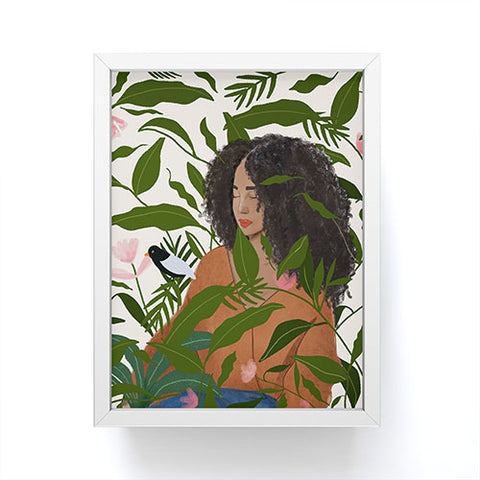 mary joak Aanu the plant lady Framed Mini Art Print