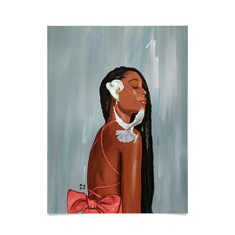 mary joak Girl in a bow Poster