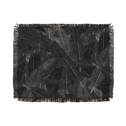 Matt Leyen Feathered Dark Throw Blanket