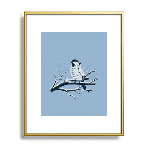 Matt Leyen North For The Winter Blue Metal Framed Art Print