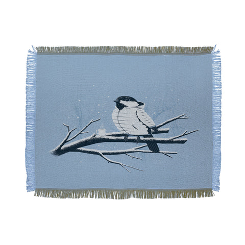 Matt Leyen North For The Winter Blue Throw Blanket