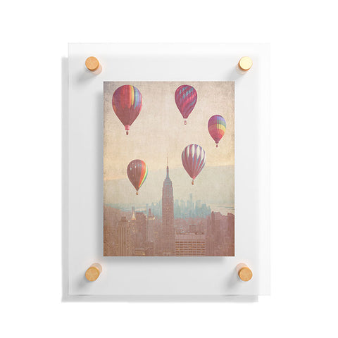 Maybe Sparrow Photography Balloons Over Midtown Floating Acrylic Print