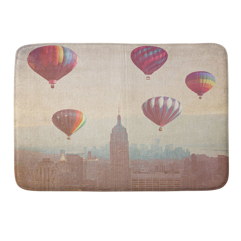 Maybe Sparrow Photography Balloons Over Midtown Memory Foam Bath Mat