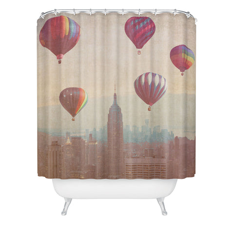 Maybe Sparrow Photography Balloons Over Midtown Shower Curtain