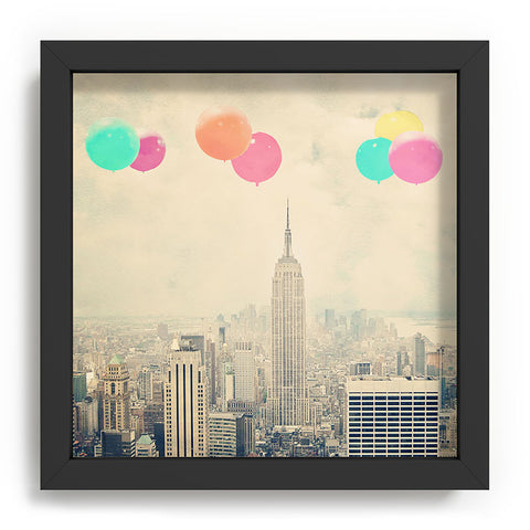 Maybe Sparrow Photography Balloons Over The City Recessed Framing Square