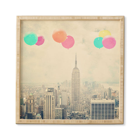 Maybe Sparrow Photography Balloons Over The City Framed Wall Art