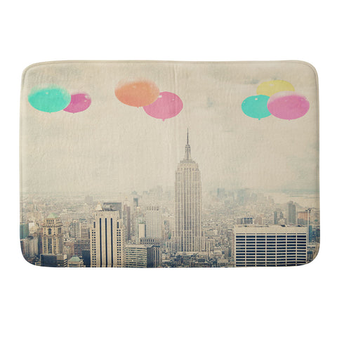 Maybe Sparrow Photography Balloons Over The City Memory Foam Bath Mat