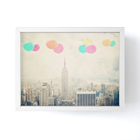 Maybe Sparrow Photography Balloons Over The City Framed Mini Art Print