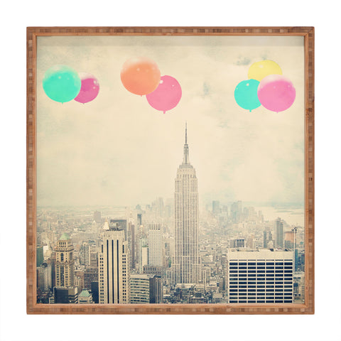 Maybe Sparrow Photography Balloons Over The City Square Tray
