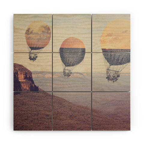 Maybe Sparrow Photography Canyon Balloons Wood Wall Mural