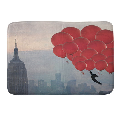 Maybe Sparrow Photography Floating Over The City Memory Foam Bath Mat