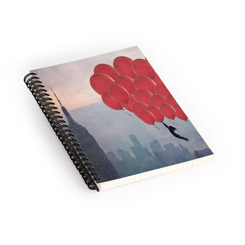 Maybe Sparrow Photography Floating Over The City Spiral Notebook