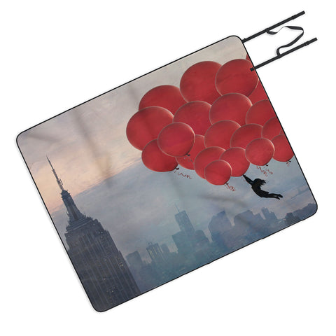 Maybe Sparrow Photography Floating Over The City Picnic Blanket