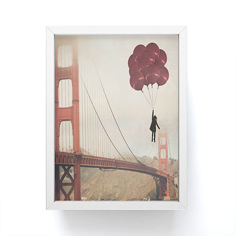 Maybe Sparrow Photography Floating Over The Golden Gate Framed Mini Art Print