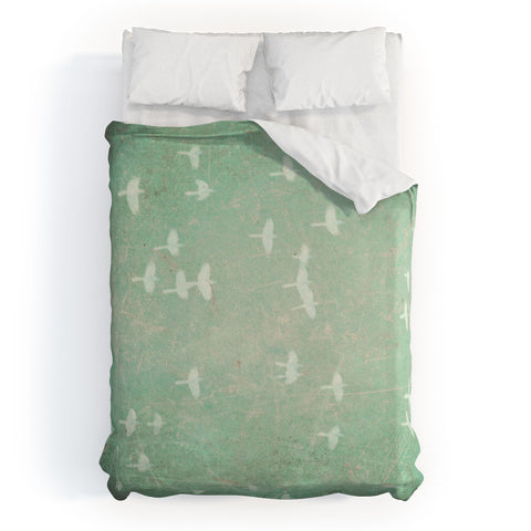 Maybe Sparrow Photography Flying At Dusk Duvet Cover