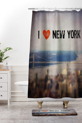 Maybe Sparrow Photography i Heart New York Shower Curtain And Mat