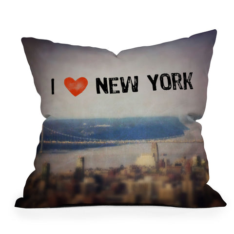Maybe Sparrow Photography i Heart New York Throw Pillow