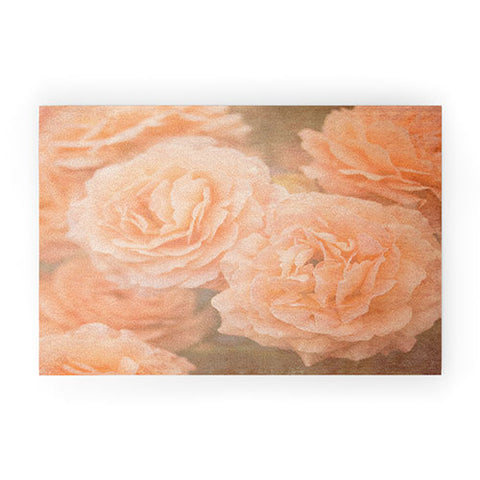 Maybe Sparrow Photography Orange Floral Crush Welcome Mat