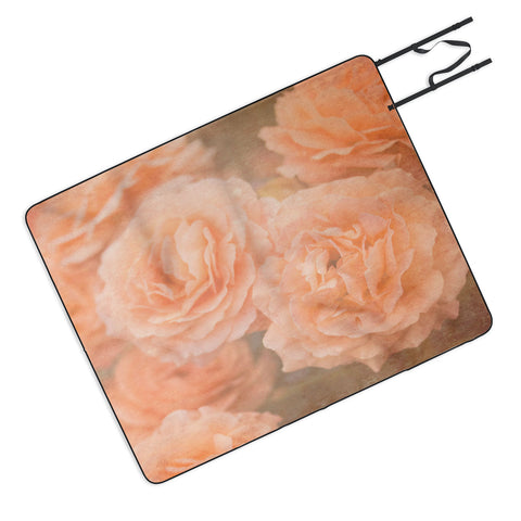 Maybe Sparrow Photography Orange Floral Crush Picnic Blanket