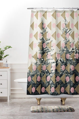 Maybe Sparrow Photography Through The Geometric Trees Shower Curtain And Mat
