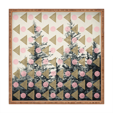 Maybe Sparrow Photography Through The Geometric Trees Square Tray