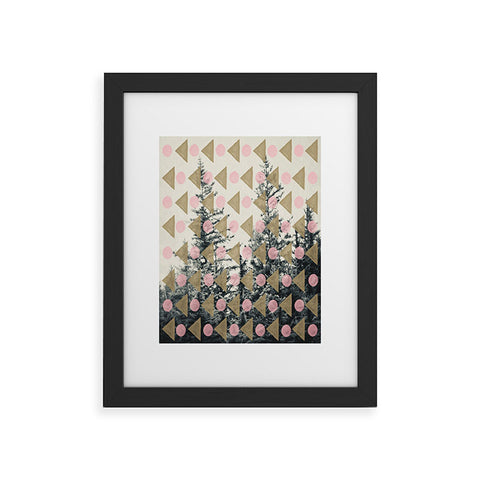 Maybe Sparrow Photography Through The Geometric Trees Framed Art Print