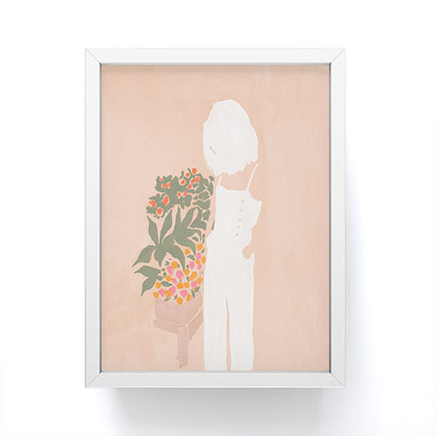 Megan Galante Flower Shoppe Girl Framed Mini Art Print