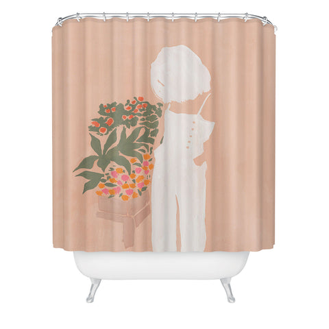 Megan Galante Flower Shoppe Girl Shower Curtain